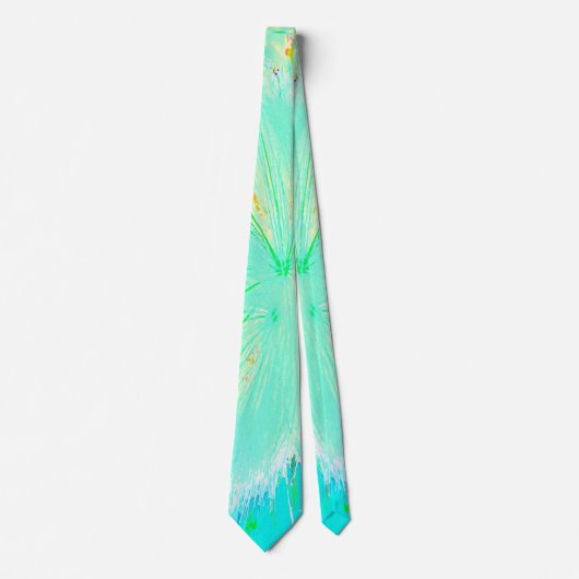 Cravate Aqua psychédélique et Lait vert citron vert (Devant)