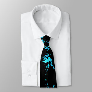 Cravate Aqua Splash sur Noir