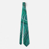 Cravate Aqua Swirl Abstrait moderne (Dos)