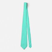 Cravate Aquamarine bleu vert Turquoise couleur solide (Devant)