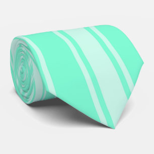 Cravate Aquamarine Color Stripe Funky Motif