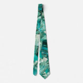 Cravate Aquamarine Green Crystal Gemstone (Dos)