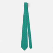 Cravate Aquamarine Ornate Jacquard Star Motif (Devant)