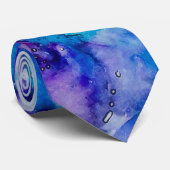 Cravate Aquarelle Abstraite (Roulé)