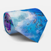 Cravate Aquarelle Abstraite (Roulé)
