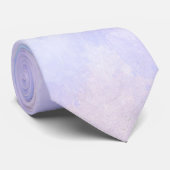 Cravate Aquarelle Abstraite bleu violet élégant (Roulé)