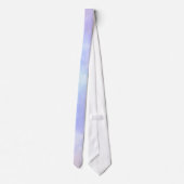 Cravate Aquarelle Abstraite bleu violet élégant (Dos)