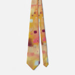 Cravate Aquarelle Abstraite moderne<br><div class="desc">Une aquarelle moderne contemporaine abstraite aux couleurs chaudes. ocre jaune,  rose,  orange et crème. Art original de Nic Squirrell.</div>