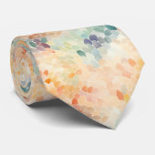 Cravate Aquarelle Abstraite Pastel Douce (Roulé)