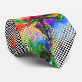 Cravate Aquarelle Abstraite rouge (Roulé)