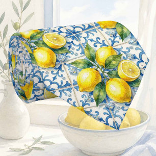 Cravate Aquarelle Amalfi Citron Méditerranée Diamants