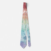 Cravate Aquarelle arc-en-ciel (Devant)