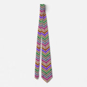 Cravate Aquarelle arc-en-ciel mixte Chevrons en treillis m (Dos)