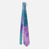 Cravate Aquarelle bleu violet (Dos)
