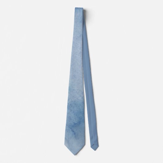 Cravate Aquarelle bleue Texture (Devant)