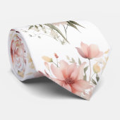 Cravate Aquarelle Boho Floral (Roulé)