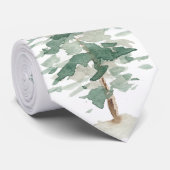 Cravate Aquarelle Bois Épinette Arbre (Roulé)