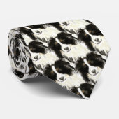 Cravate Aquarelle Bordure Collie, Chien, Animal, Animal (Roulé)