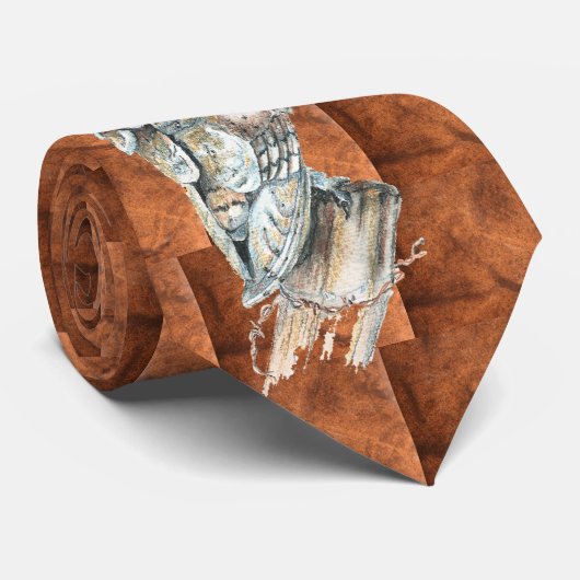 Cravate Aquarelle Chouette Oiseau Animal Nature art (Roulé)