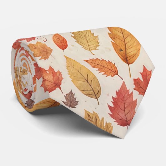 Cravate Aquarelle chute laisse un Motif transparent (Roulé)