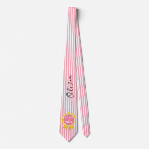 Cravate Aquarelle Citron Fraîchement Diplômé Fête de Promo