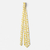 Cravate Aquarelle Citron Motif (Dos)