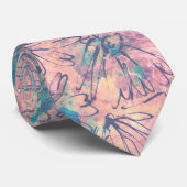 Cravate Aquarelle colorée Abstraite motif floral (Roulé)
