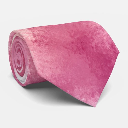 Cravate Aquarelle couleur or rose (Roulé)