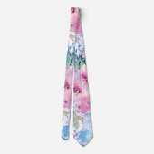 Cravate Aquarelle Cute Design Floral (Dos)