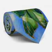 Cravate Aquarelle de bleuets, peinture de bleuets (Roulé)