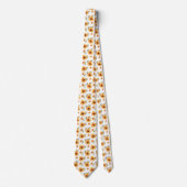 Cravate Aquarelle de fleurs jaunes peinture florale (Devant)