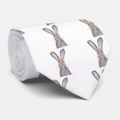 Cravate Aquarelle de lapin lièvre (Roulé)
