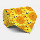 Cravate Aquarelle de tournesol (Roulé)