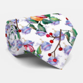 Cravate Aquarelle Décorations de Noël dans Purples Gold (Roulé)