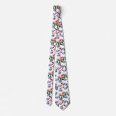 Cravate Aquarelle Décorations de Noël dans Purples Gold (Dos)