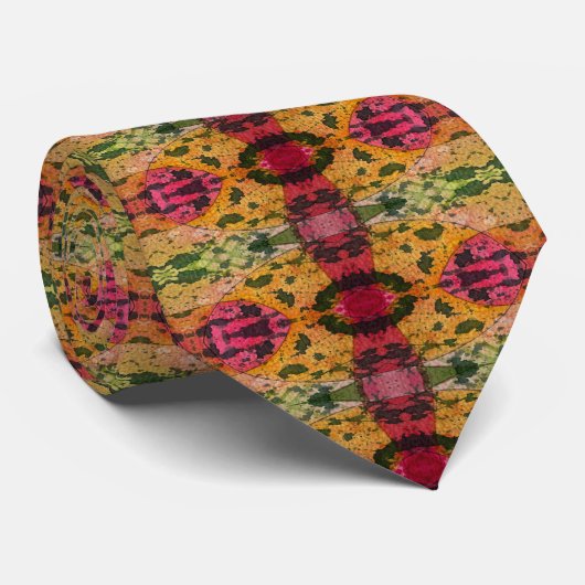 Cravate Aquarelle Et Encre Expressionnisme Abstrait (Roulé)