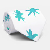 Cravate Aquarelle étoile - turquoise (Roulé)