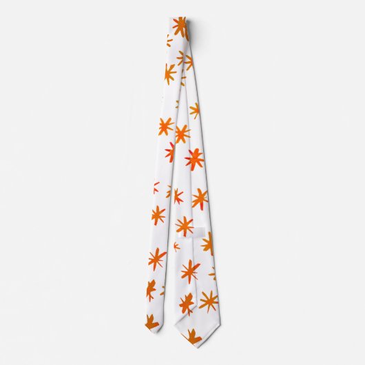 Cravate Aquarelle étoiles - orange (Dos)