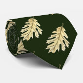Cravate Aquarelle feuille chêne (Roulé)