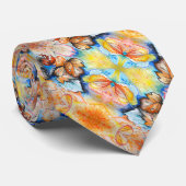 Cravate Aquarelle - Feuilles d'automne Art 2 (Roulé)