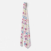 Cravate Aquarelle fleur sauvage Botanique Floral (Dos)