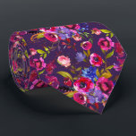 Cravate Aquarelle Floral Couleurs vives Motif<br><div class="desc">Cette conception peut être personnalisée en choisissant l'option Modifier la conception. Vous pouvez également transférer sur d'autres objets. Contactez-moi à l'adresse colorflowcreations@gmail.com ou utilisez l'option conversation en haut de la page si vous souhaitez avoir cette conception sur un autre produit ou avez besoin d'aide. Voir d'autres de mes dessins ou...</div>