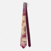Cravate Aquarelle Floral Maroon Personnaliser Initiale (Devant)