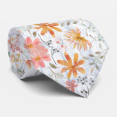 Cravate Aquarelle florale estivale (Roulé)