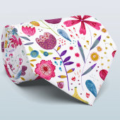 Cravate Aquarelle florale moderne