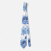 Cravate Aquarelle florale transparente motif pastel 2 (Devant)