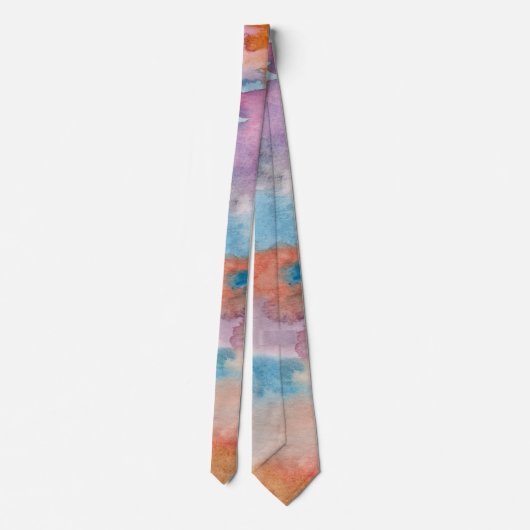 Cravate Aquarelle fluide Abstraite (Dos)