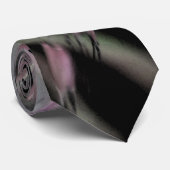 Cravate Aquarelle Gris en rose (Roulé)