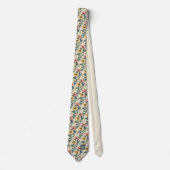 Cravate Aquarelle Jardin Floral Monogramme Necktie (Devant)