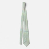 Cravate Aquarelle Moderne Abstraite Tons Verts & Terre (Dos)